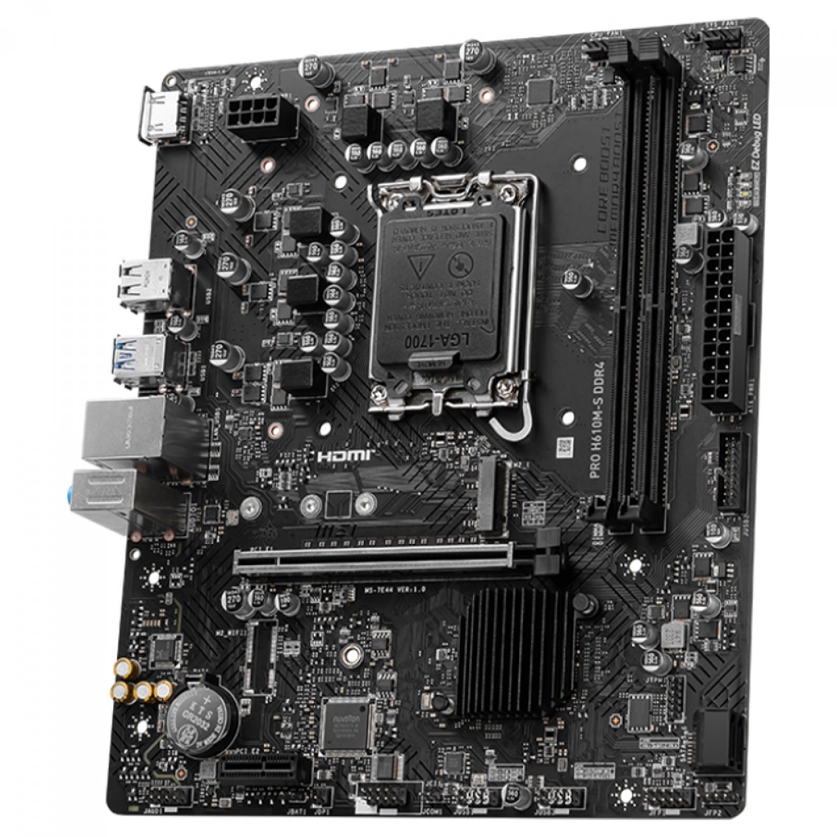 Placa Mãe MSI PRO H610M-S, Chipset H610, Intel LGA 1700, MATX, DDR4