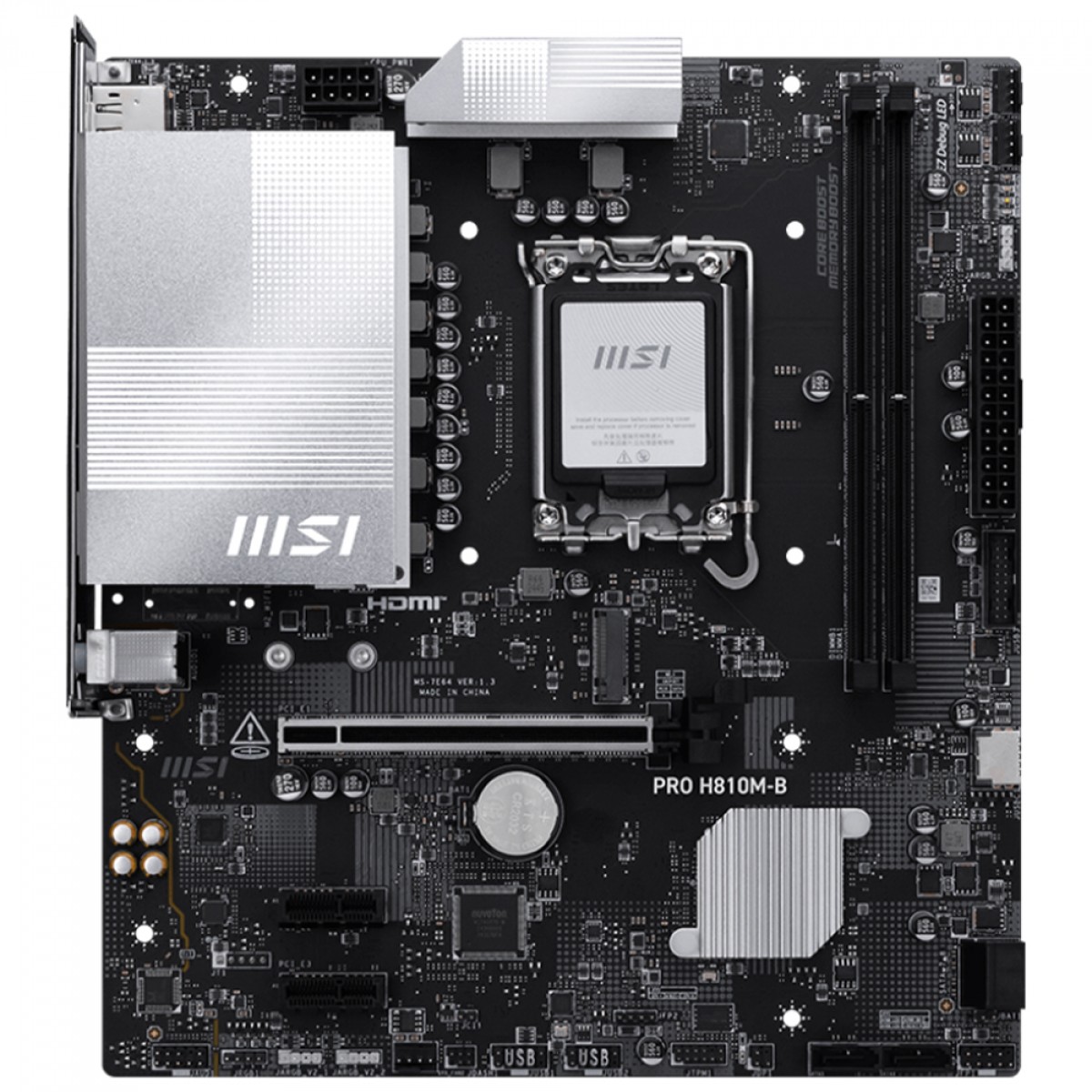 Placa Mãe MSI PRO H810M-B, Chipset H810, Intel LGA 1851, mATX, DDR5