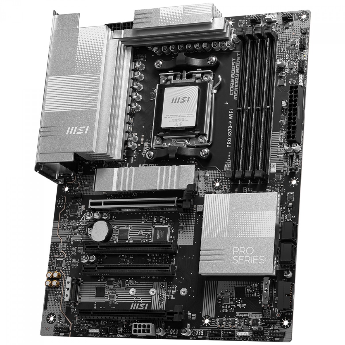 Placa Mãe MSI PRO X870-P Wi-Fi, Chipset X870, AMD AM5, ATX, DDR5