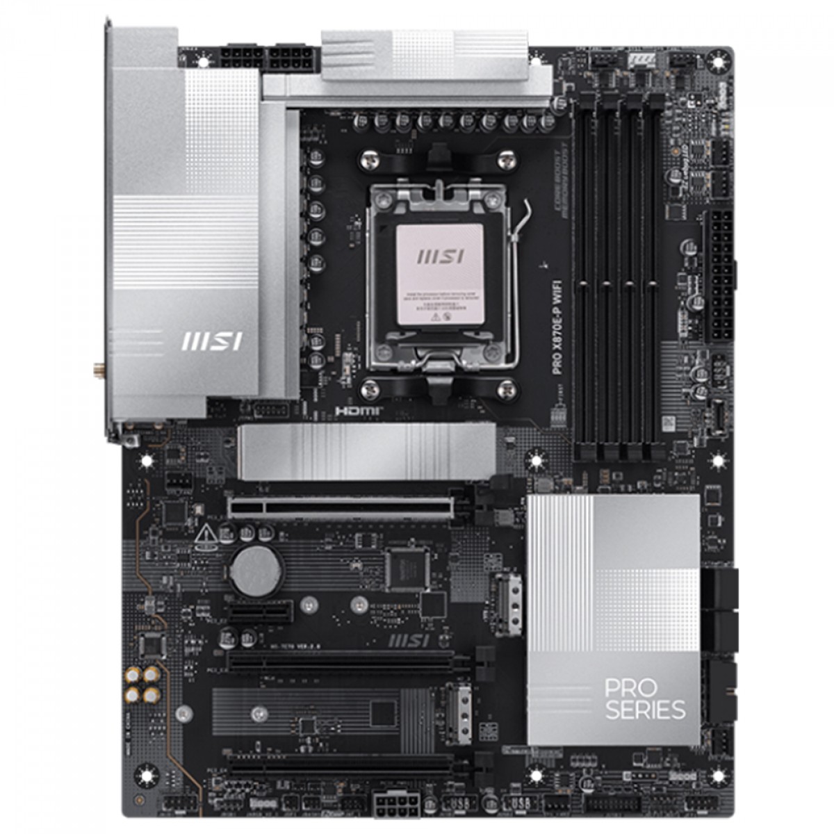 Placa Mãe MSI PRO X870E-P WiFi, Chipset X870E, AMD AM5, ATX, DDR5