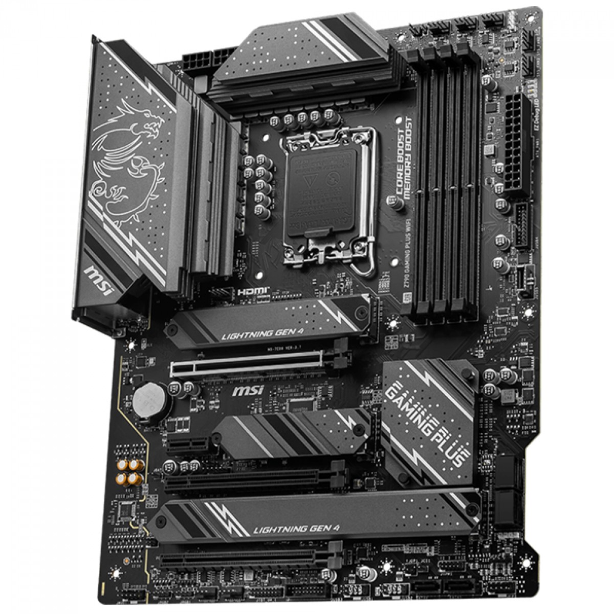  Placa Mãe MSI Z790 Gaming Plus WIFI, Chipset Z790, Intel LGA 1700, ATX, DDR5