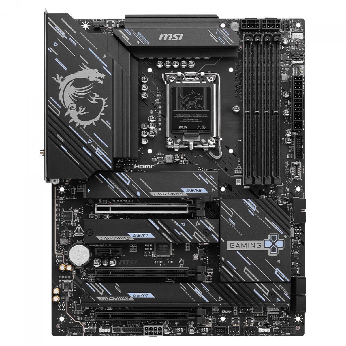 Placa Mãe MSI Z890 Gaming Plus WIFI, Chipset Z890, Intel LGA 1851, ATX, DDR5, 911-7E34-002