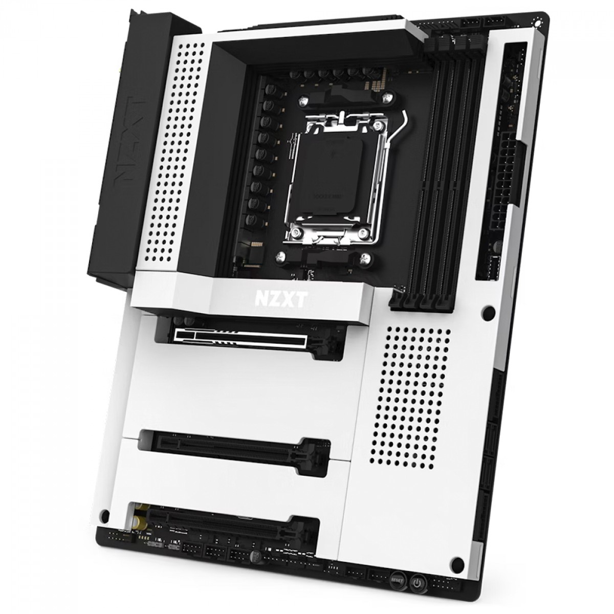 Placa Mãe NZXT N7 B650E White WIFI, Chipset B650E, ATX, AMD AM5, DDR5, Branco, N7-B65XT-W1