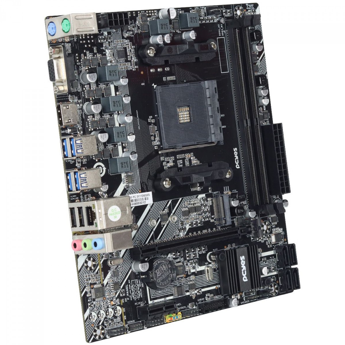 Placa Mãe PCYes B450, Chipset B450, AMD AM4, mATX, DDR4, PCYB450-RZ564