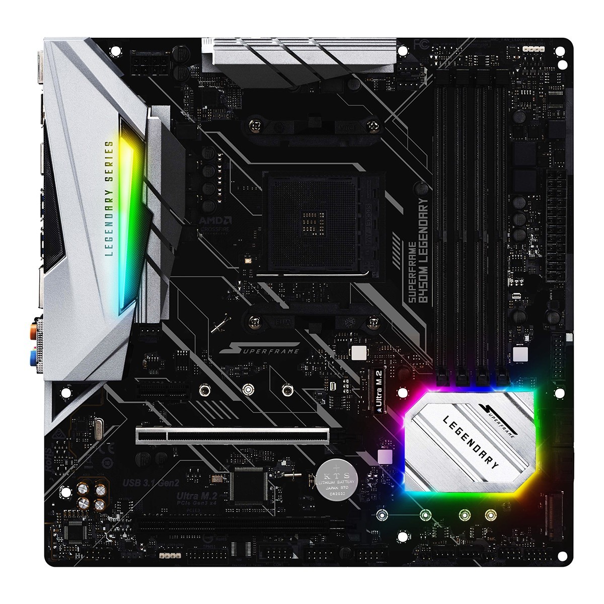 Placa Mãe SuperFrame B450M Legendary Series Chipset B450, AMD, AM4, mATX, DDR4, SF-B450-LS