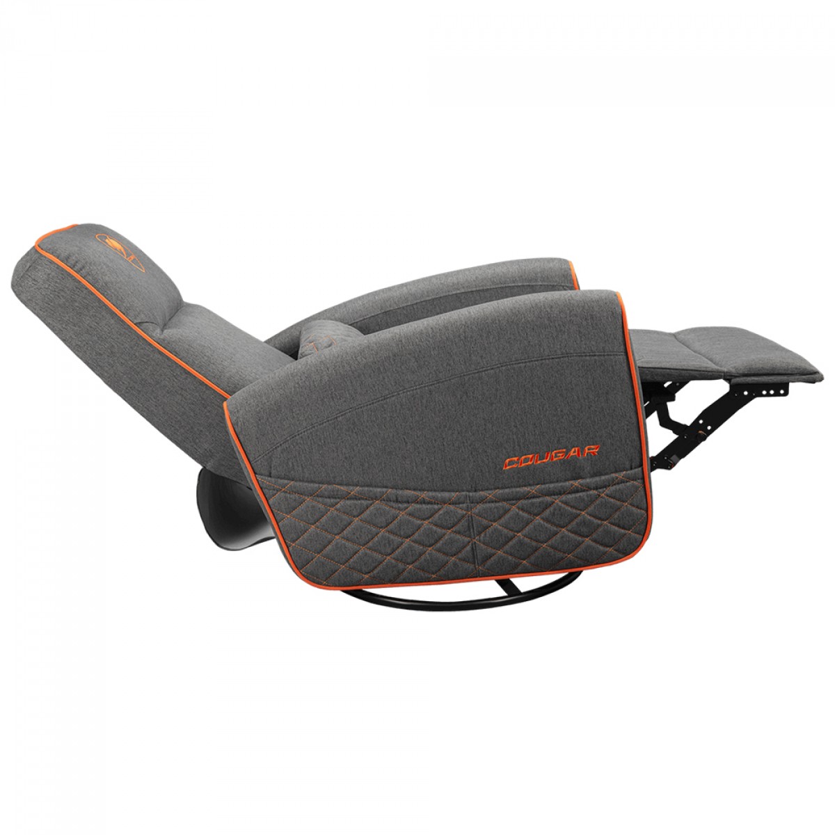 Poltrona Gamer Cougar Fidom, Reclinável, Tecido, Cinza e Laranja, 3MFDFGRO.0001