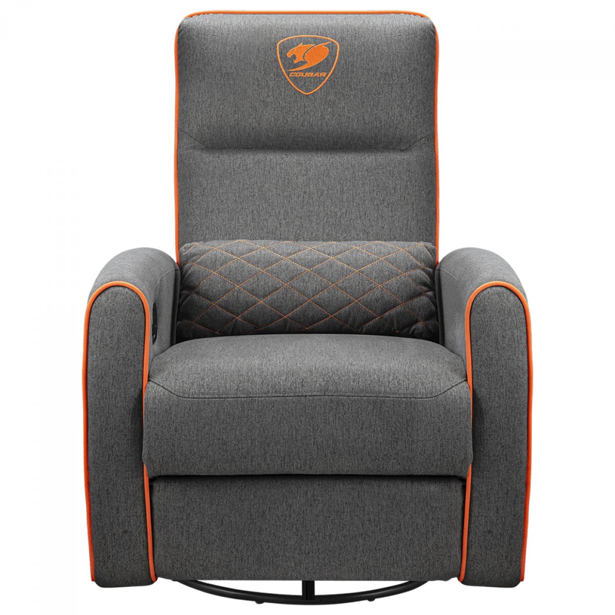 Poltrona Gamer Cougar Fidom, Reclinável, Tecido, Cinza e Laranja, 3MFDFGRO.0001
