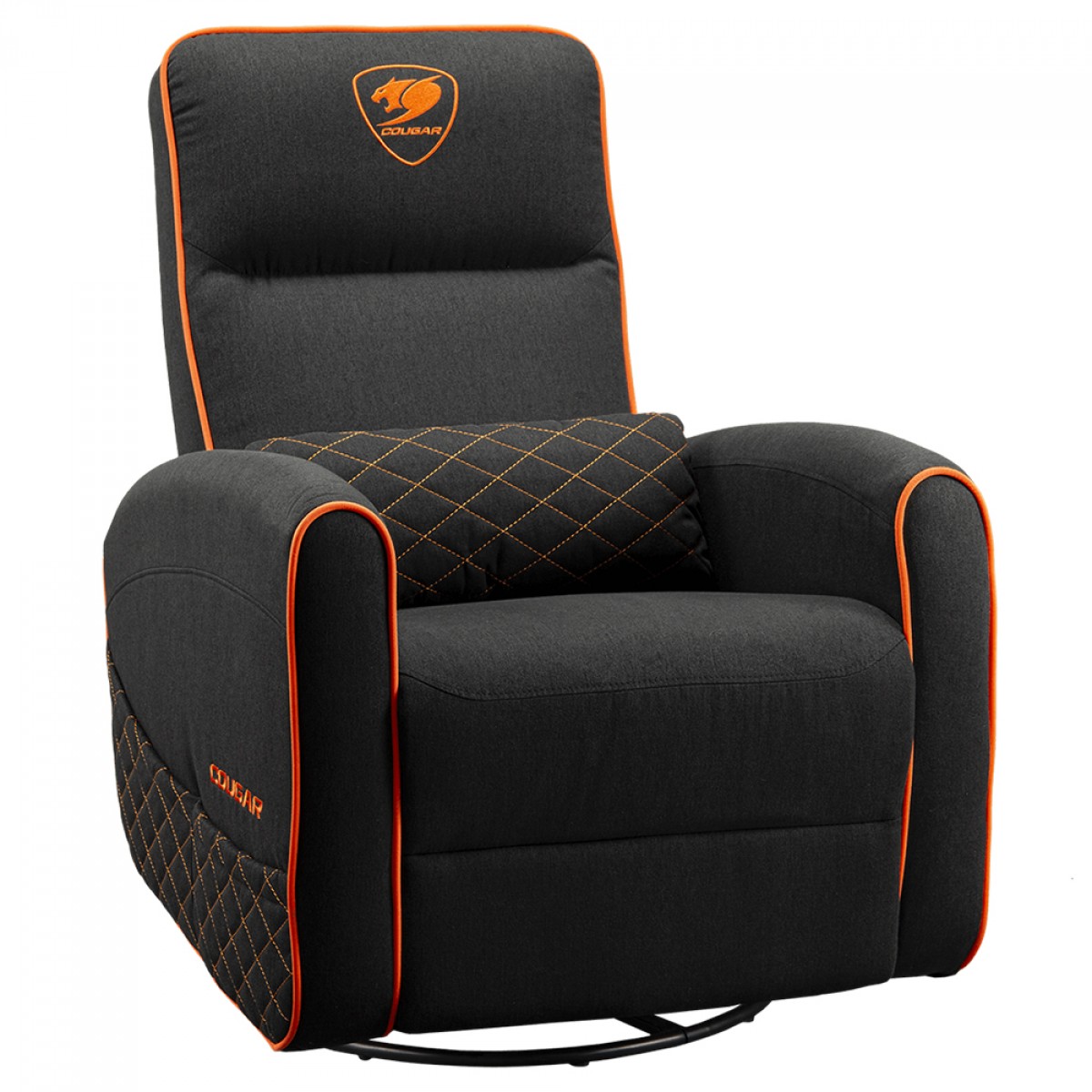 Poltrona Gamer Cougar Fidom, Reclinável, Tecido, Preto e Laranja, 3MFDFORB.0001