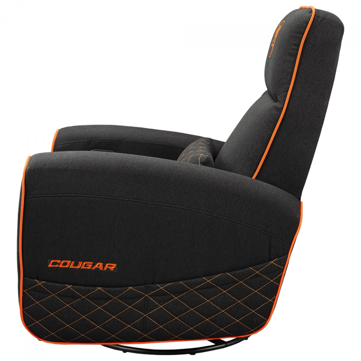 Poltrona Gamer Cougar Fidom, Reclinável, Tecido, Preto e Laranja, 3MFDFORB.0001