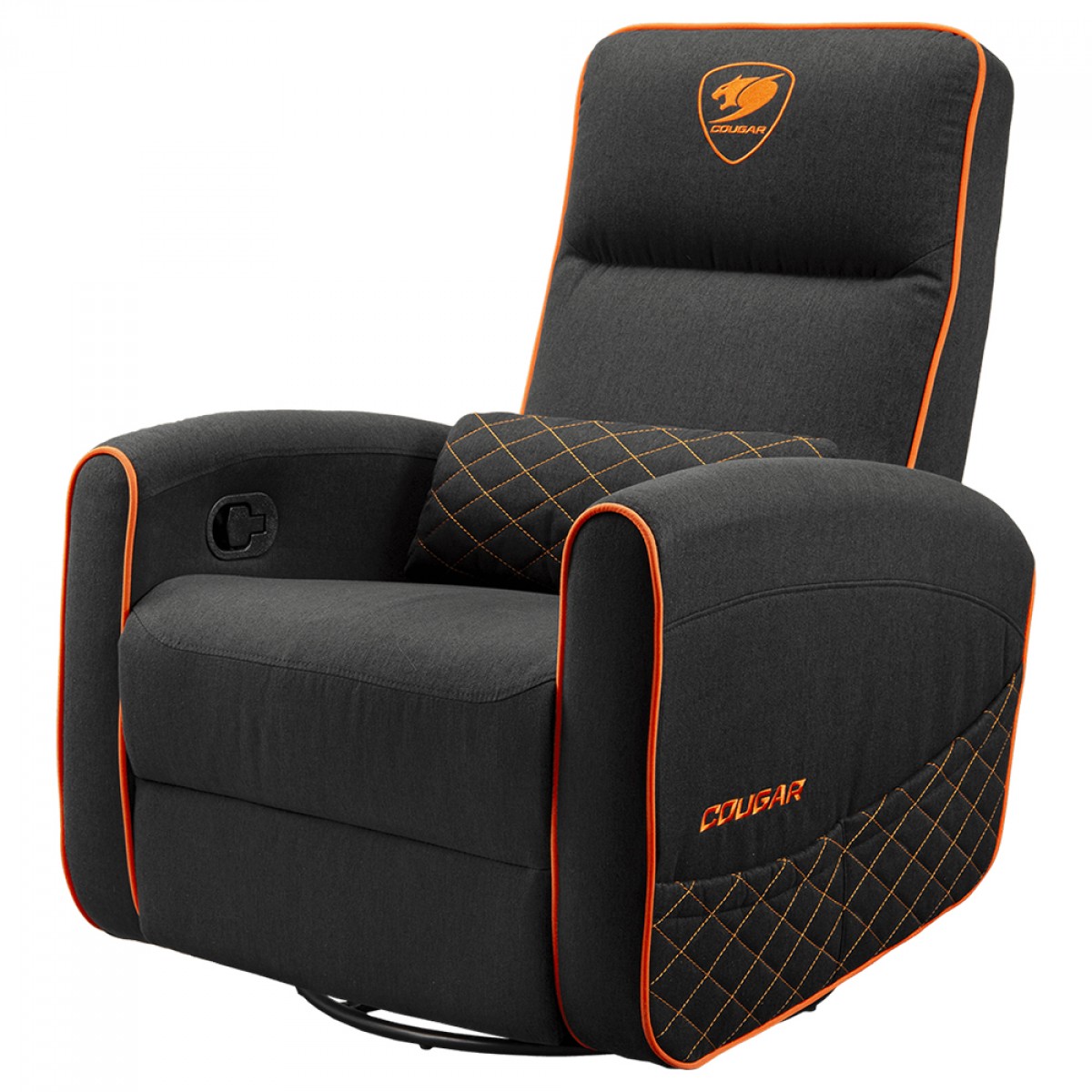 Poltrona Gamer Cougar Fidom, Reclinável, Tecido, Preto e Laranja, 3MFDFORB.0001