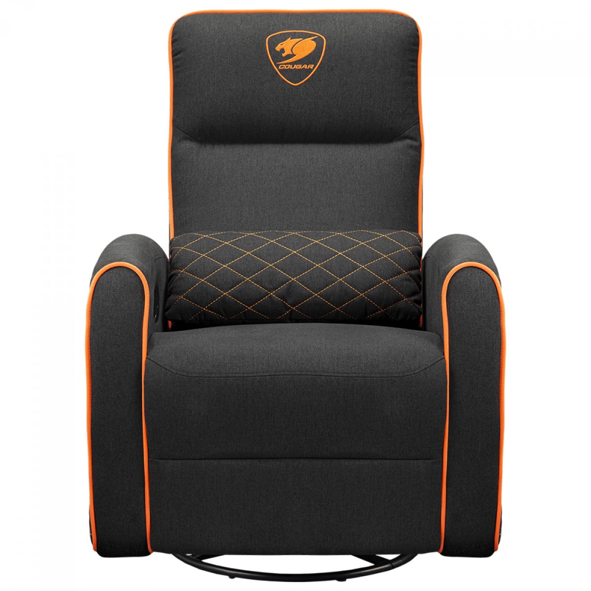 Poltrona Gamer Cougar Fidom, Reclinável, Tecido, Preto e Laranja, 3MFDFORB.0001