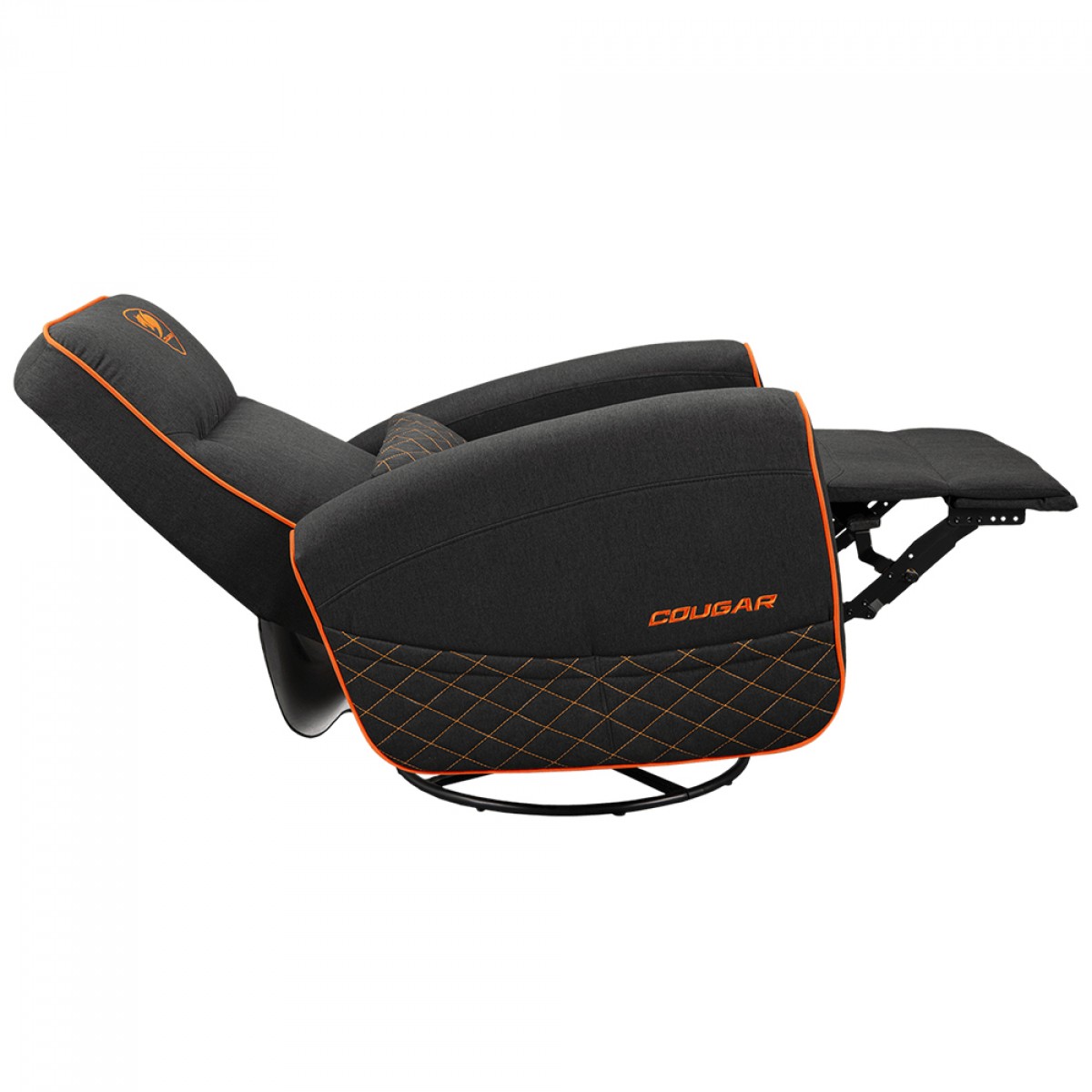 Poltrona Gamer Cougar Fidom, Reclinável, Tecido, Preto e Laranja, 3MFDFORB.0001