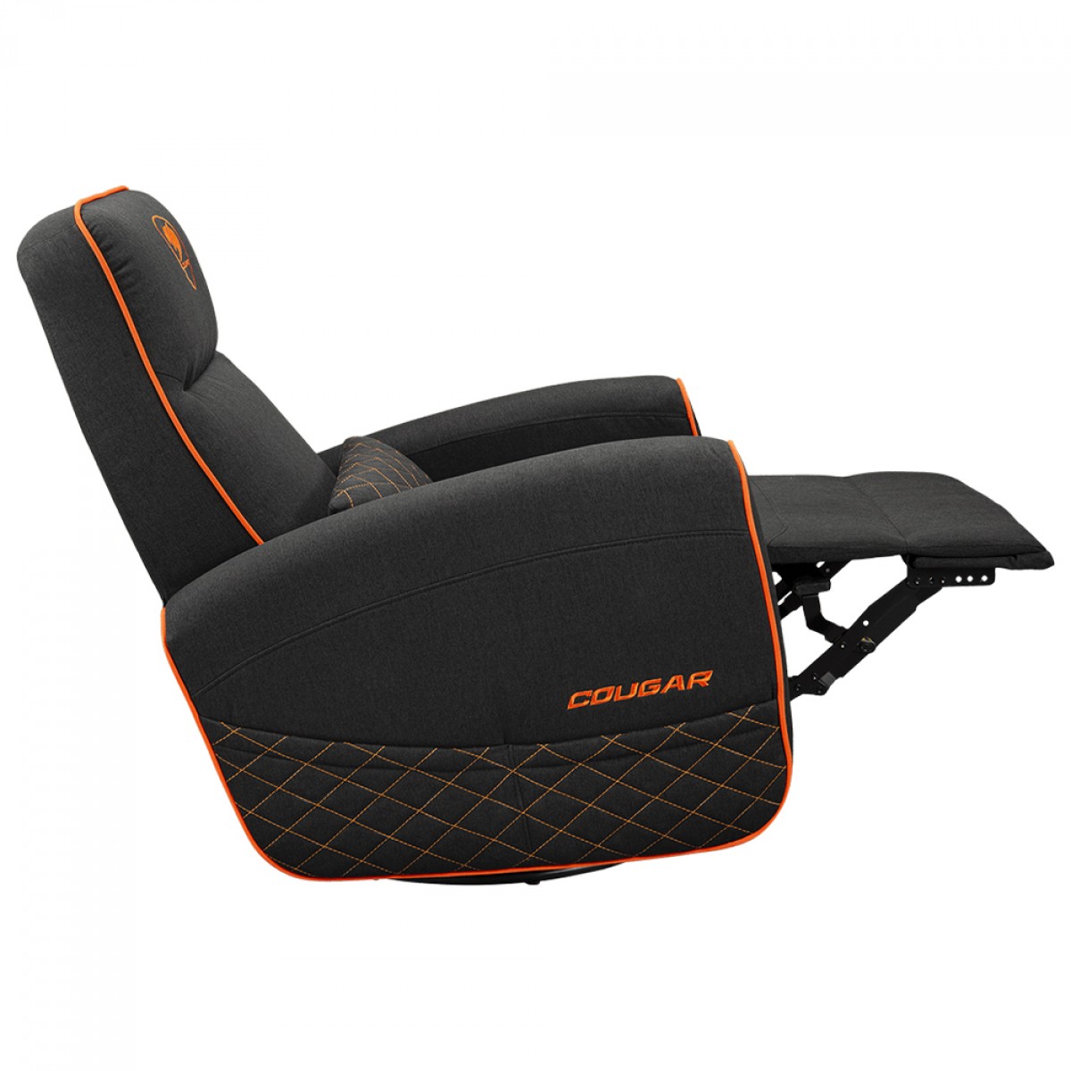 Poltrona Gamer Cougar Fidom, Reclinável, Tecido, Preto e Laranja, 3MFDFORB.0001