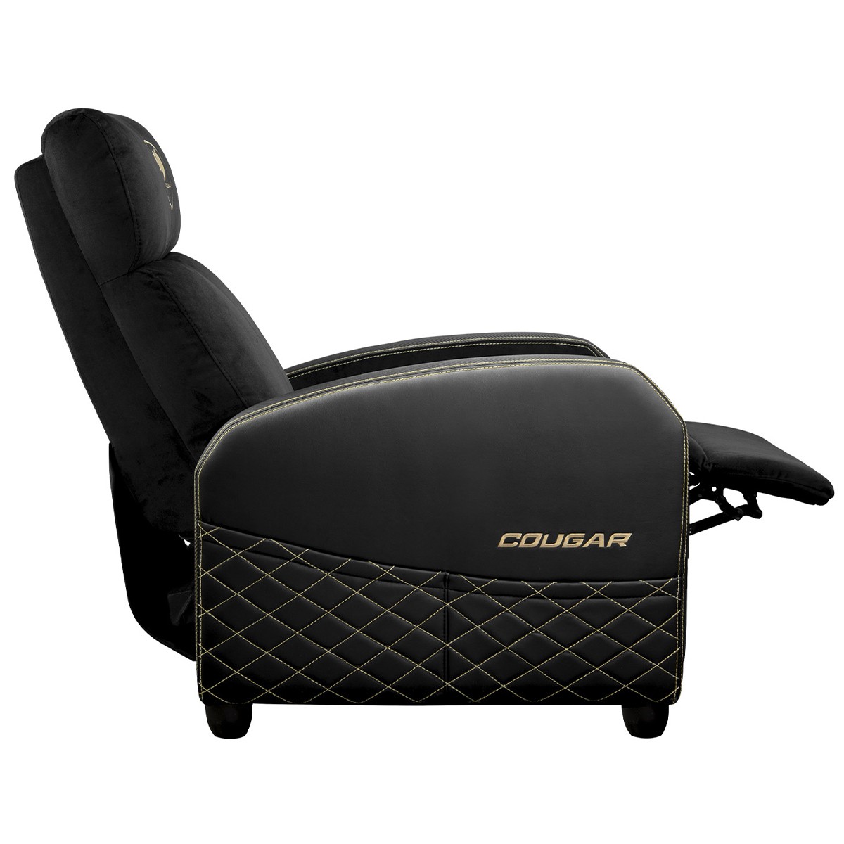 Poltrona Gamer Cougar Ranger Elite Gold, Reclinável, Tecido, Preto e Dourado, CGR-RAE-GLB