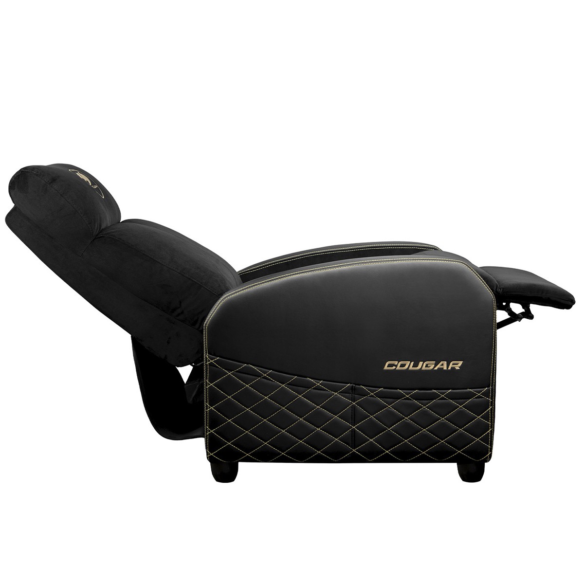 Poltrona Gamer Cougar Ranger Elite Gold, Reclinável, Tecido, Preto e Dourado, CGR-RAE-GLB