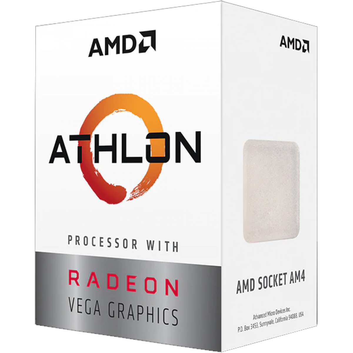 Processador AMD Athlon 3000G, 3.5GHz, 2-Cores, 4-Threads, 4Mb Cache, AM4, Com vídeo integrado, YD3000C6FHSBX