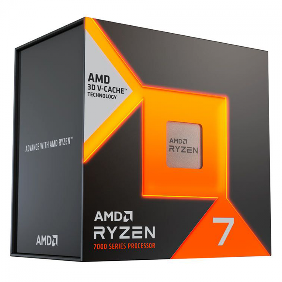 Processador AMD Ryzen 7 7800X3D, 4.2GHz (5.0GHz Turbo), 8-Cores 16-Threads, AM5, Sem Cooler, 100-100000910WOF