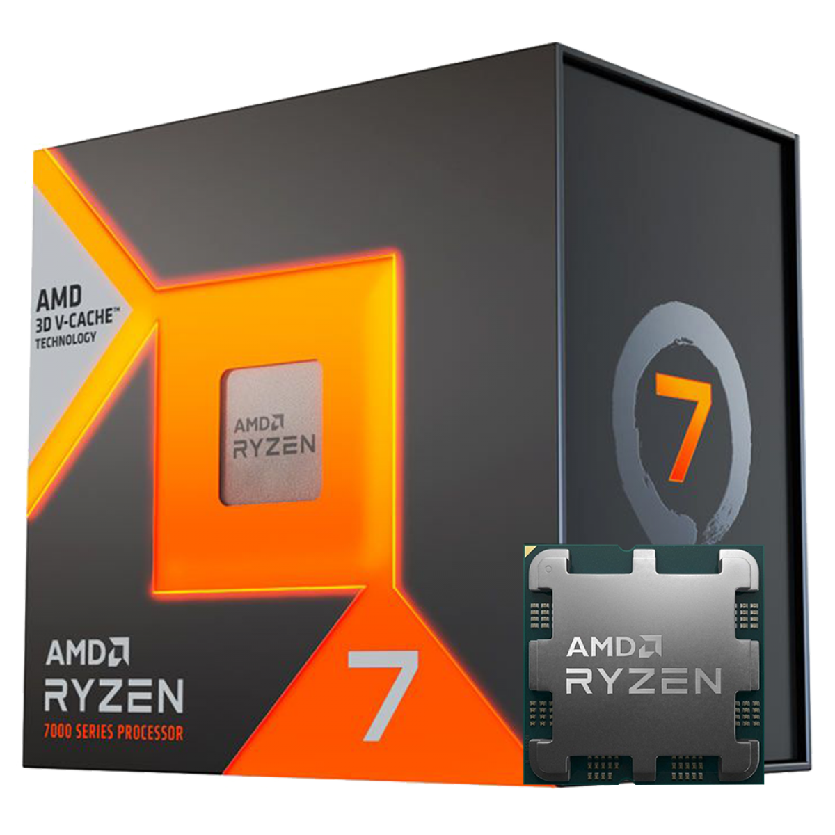 Processador AMD Ryzen 7 7800X3D, 4.2GHz (5.0GHz Turbo), 8-Cores 16-Threads, AM5, Sem Cooler, 100-100000910WOF