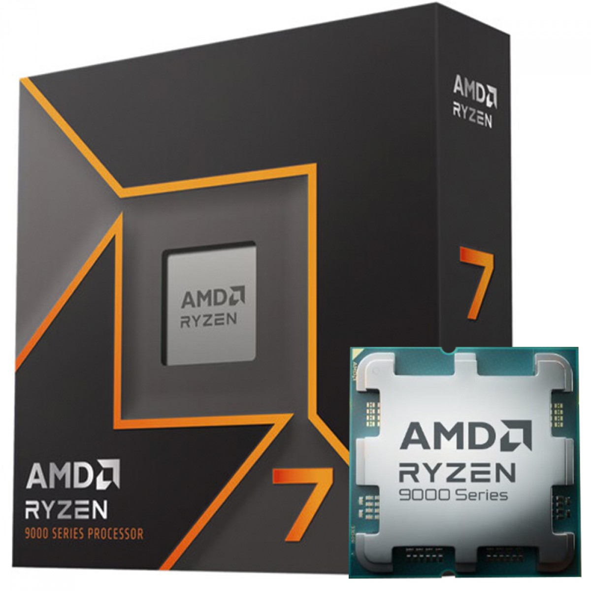 Processador AMD Ryzen 7 9700X, 3.8GHz (5.5GHz Turbo), 8-Cores 16-Threads, AM5, Sem Cooler, 100-100001404WOF  - Open Box