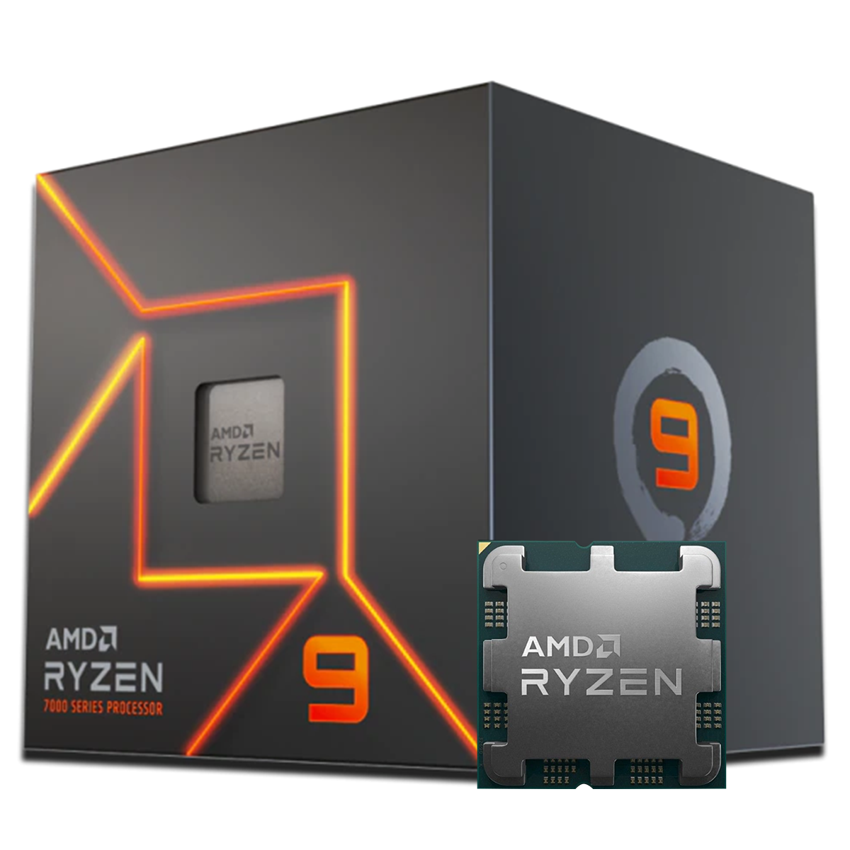 Processador AMD Ryzen 9 7900 3.7GHz (5.4GHz Turbo), 12-Cores 24-Threads, AM5, Com Cooler Wraith Prism, 100-100000590BOX