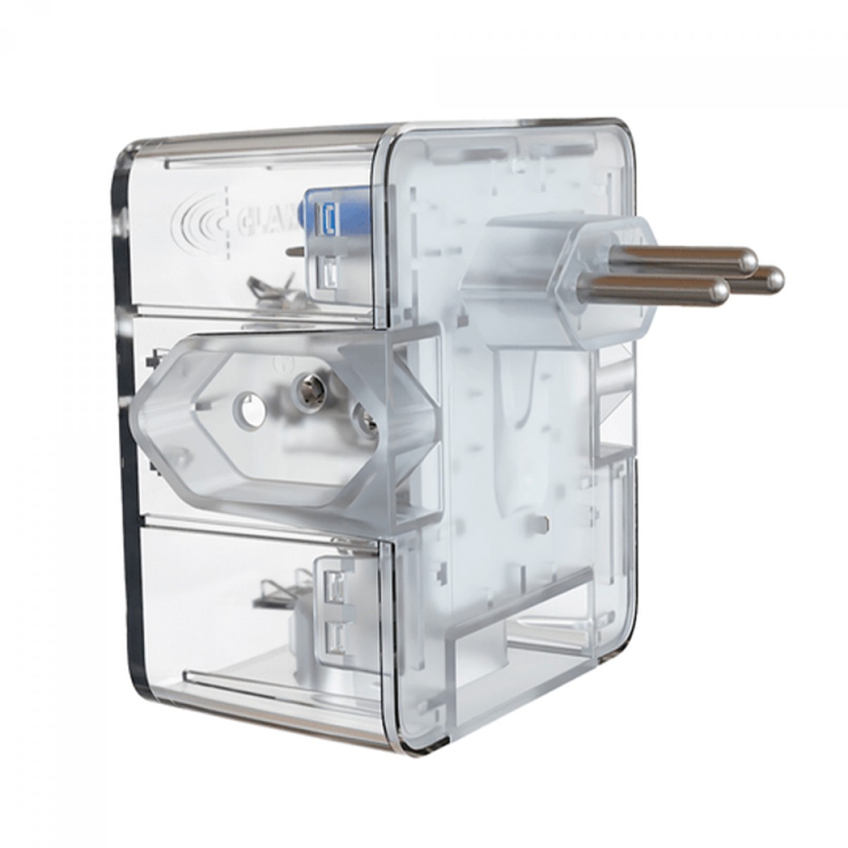Protetor CLAMPER Energia 3 LCF, 3 Tomadas, 3 Pinos, 10 Amperes, Bivolt, Transparente