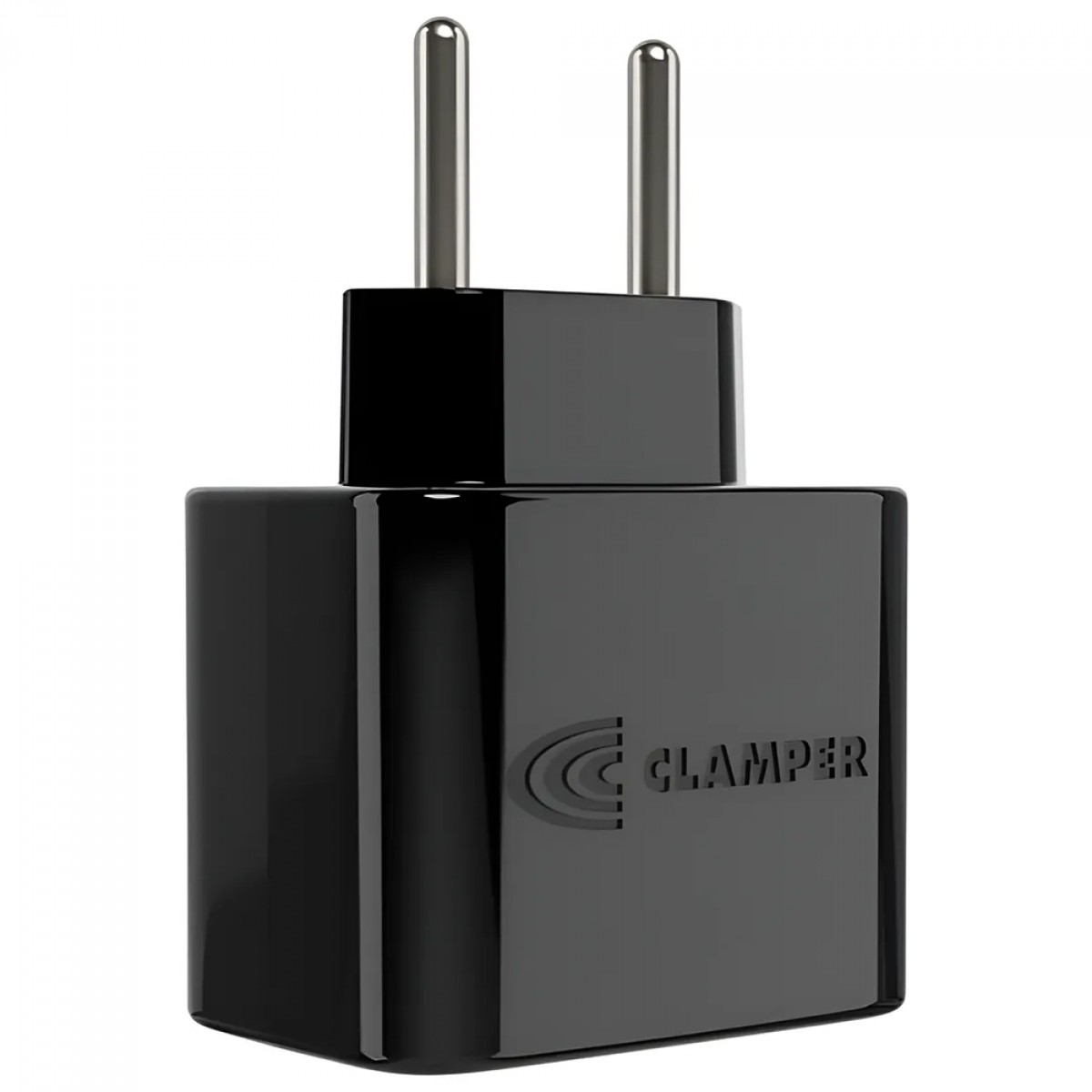 Protetor CLAMPER Pocket LCF, 2 Pinos, 20 Amperes, Bivolt, Preto