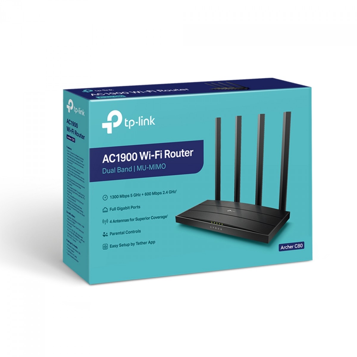 Roteador TP-LINK Wireless Archer C80, AC1900, MU-MIMO, Archer C80