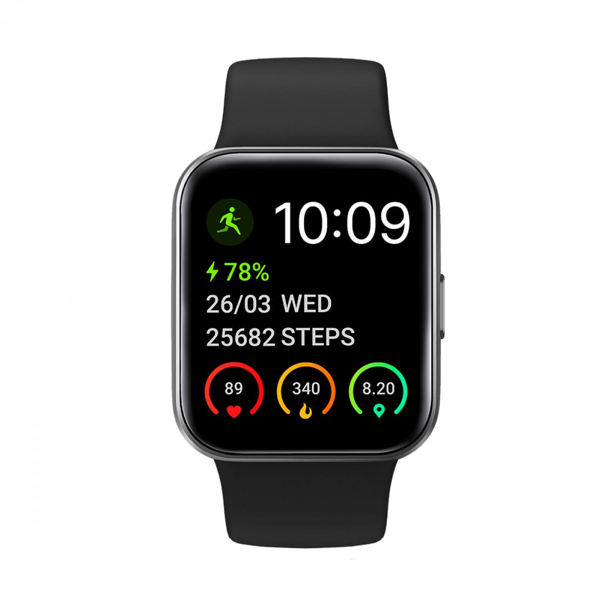 Relógio SmartWatch SuperFrame Smart 700, 1.69", Bluetooth, Monitoramento de Frequência Cardíaca, Music Control, Compativel com Alexa, Homologado pela ANATEL, Black, SW-700-P