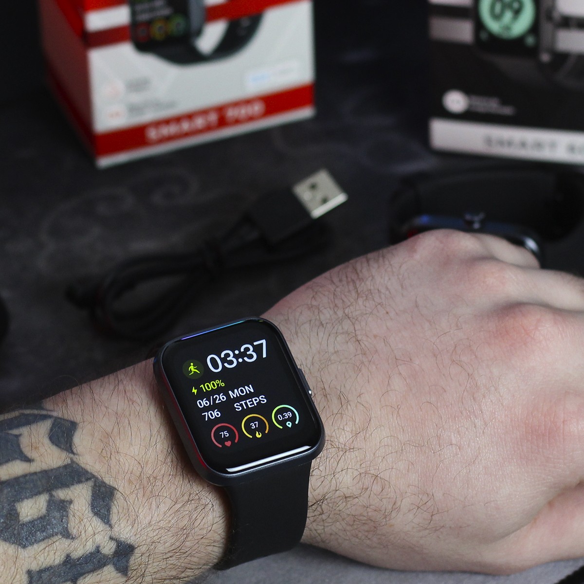 Relógio SmartWatch SuperFrame Smart 700, 1.69", Bluetooth, Monitoramento de Frequência Cardíaca, Music Control, Compativel com Alexa, Homologado pela ANATEL, Black, SW-700-P