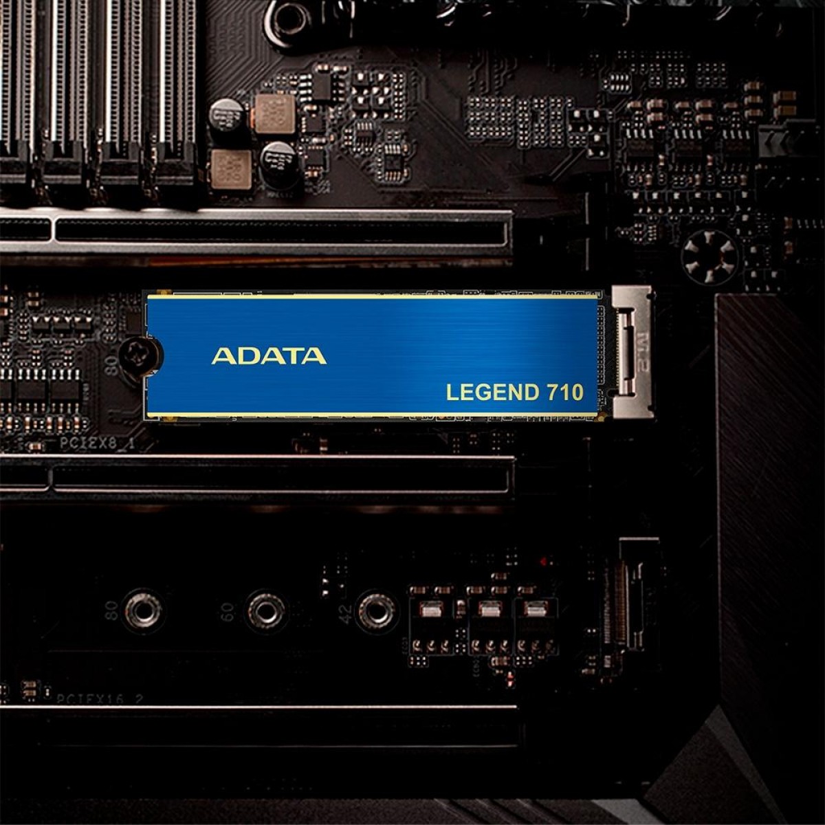 SSD Adata Legend 710, 512GB, M.2 2280 NVMe Leitura 2.400MBs, Gravação 1.600MBs, ALEG-710-512GCS