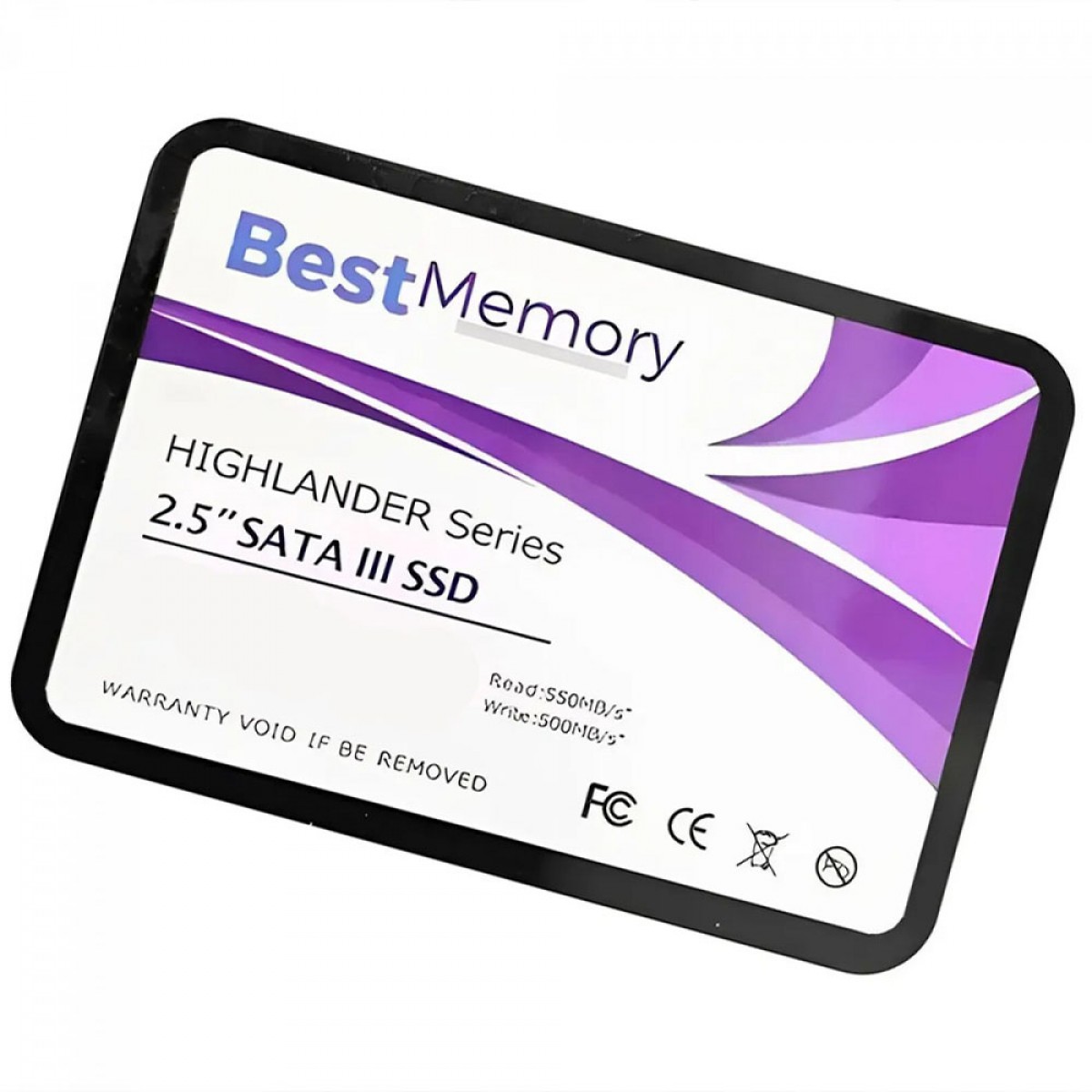 SSD BestMemory Highlander V2, 256GB, Sata III, Leitura 550MBs E Gravação 500MBs, BTSDA-256G-550