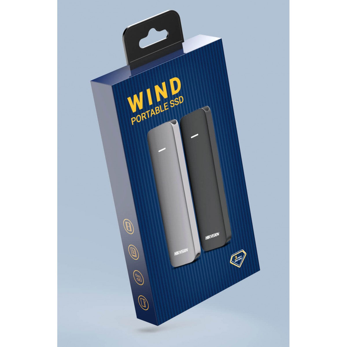 SSD Externo Portátil Hikvision Wind, 256GB, USB 3.1, HS-P0256BWD