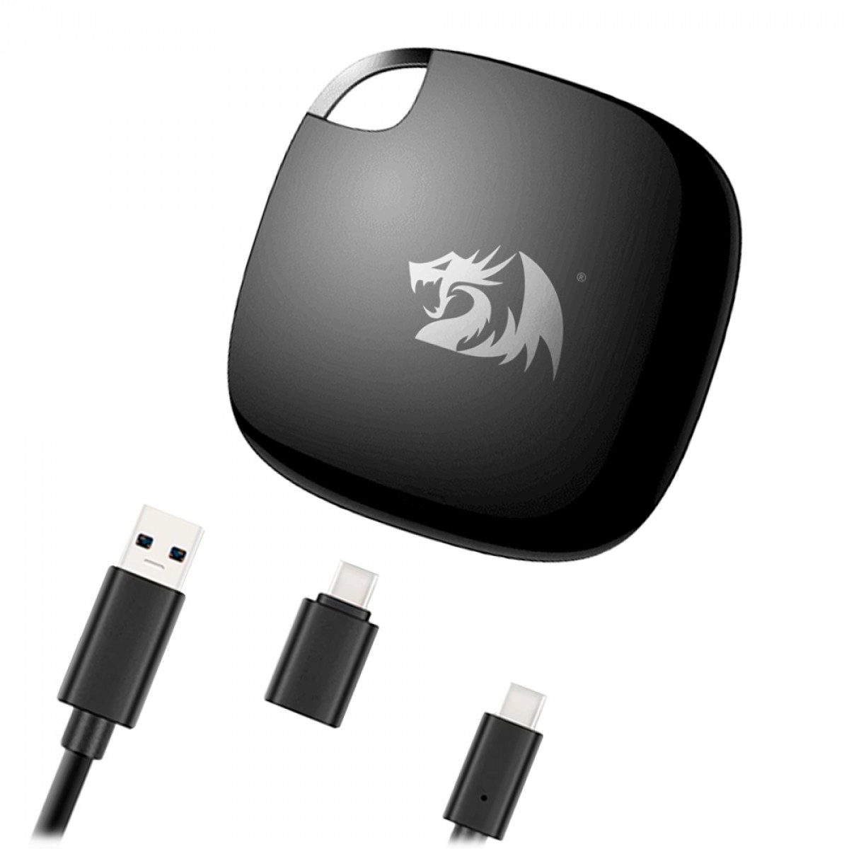 SSD Externo Redragon Ignis Portátil, 256GB, Leitura 450MB/s, Preto, ED-202