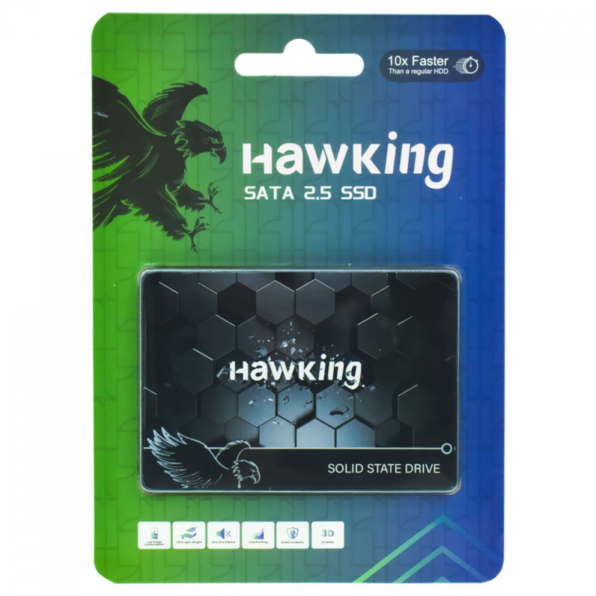 SSD Hawking, 120GB, Sata III, Leitura: 500MBs e Gravação: 450MBs, HKPSA-120