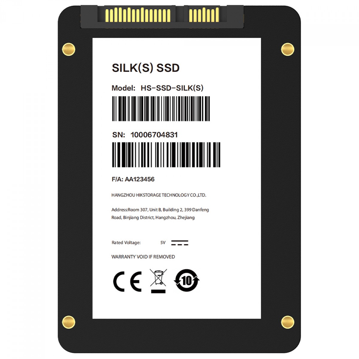 SSD Hiksemi Silk(S), 256GB, Sata III, Leitura 530MBs e Gravação 400MBs, HS-SSD-SILK(S) 256G