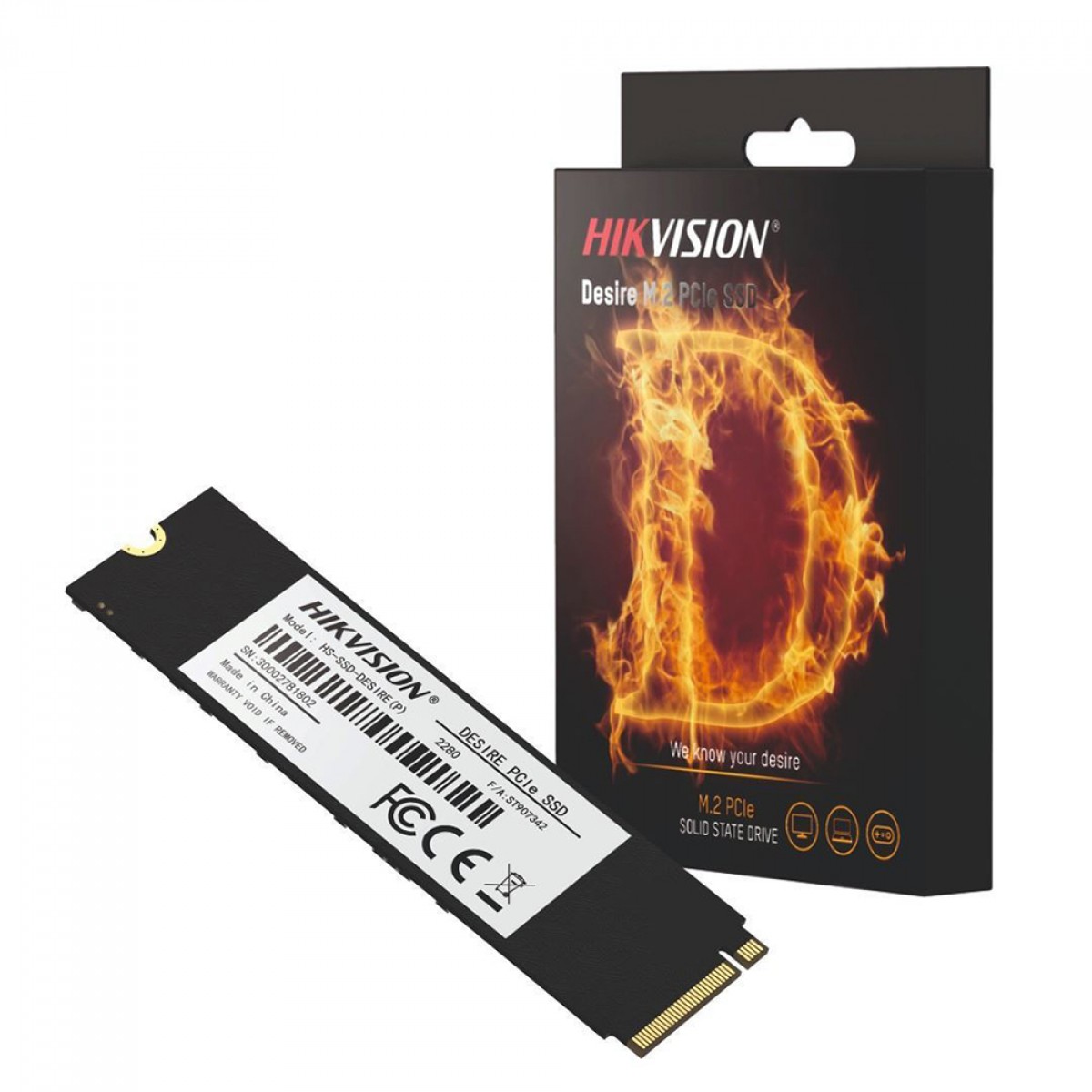 SSD Hikvision Desire, 128GB, M.2 NVMe, Leitura 500MBs e Gravação 1200MBs, HS-SSD-DESIRE(P) 128G