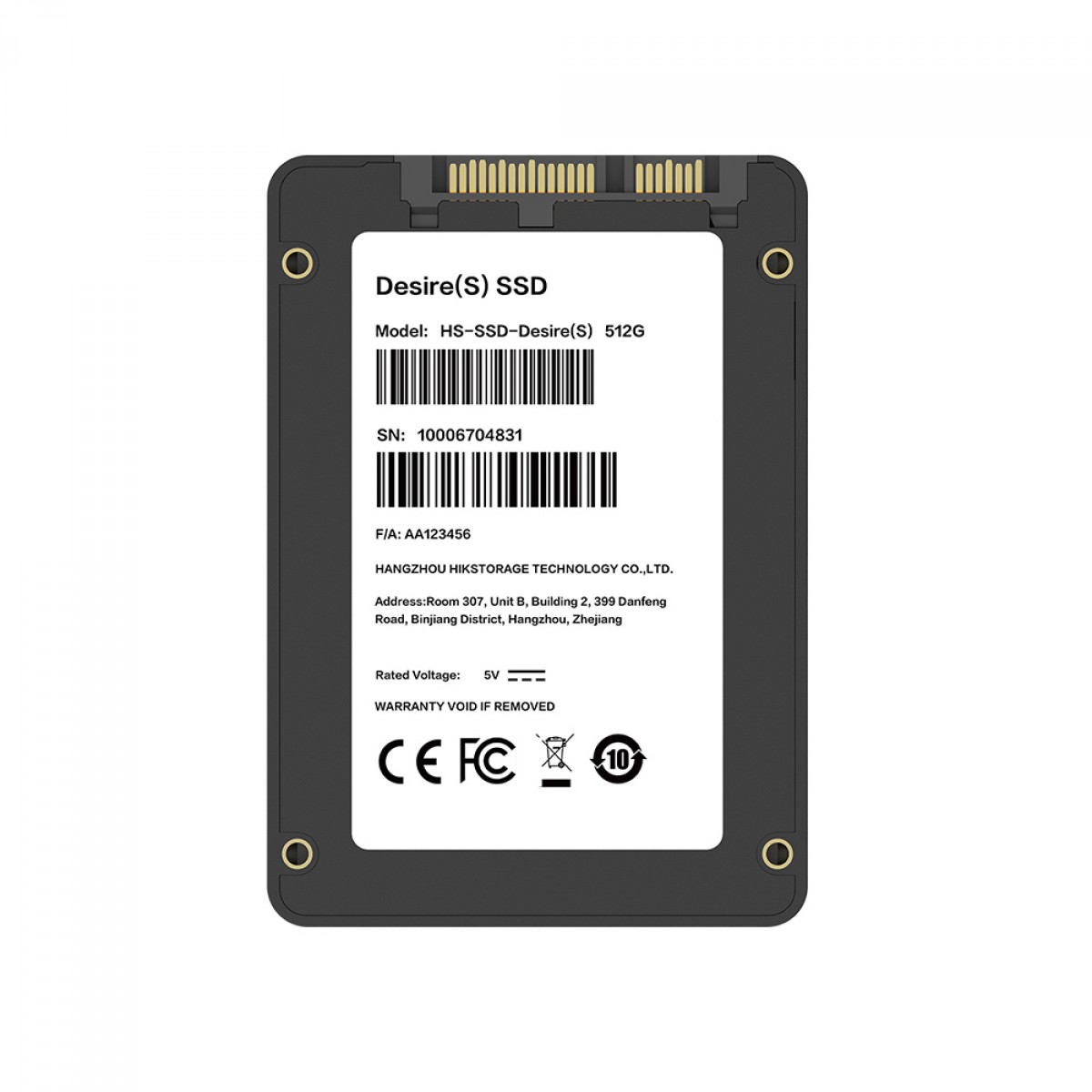 SSD Hikvision Desire, 512GB, SATA III, Leitura 560MBS e Gravação 505MBs, HS-SSD-Desire(S)/512G