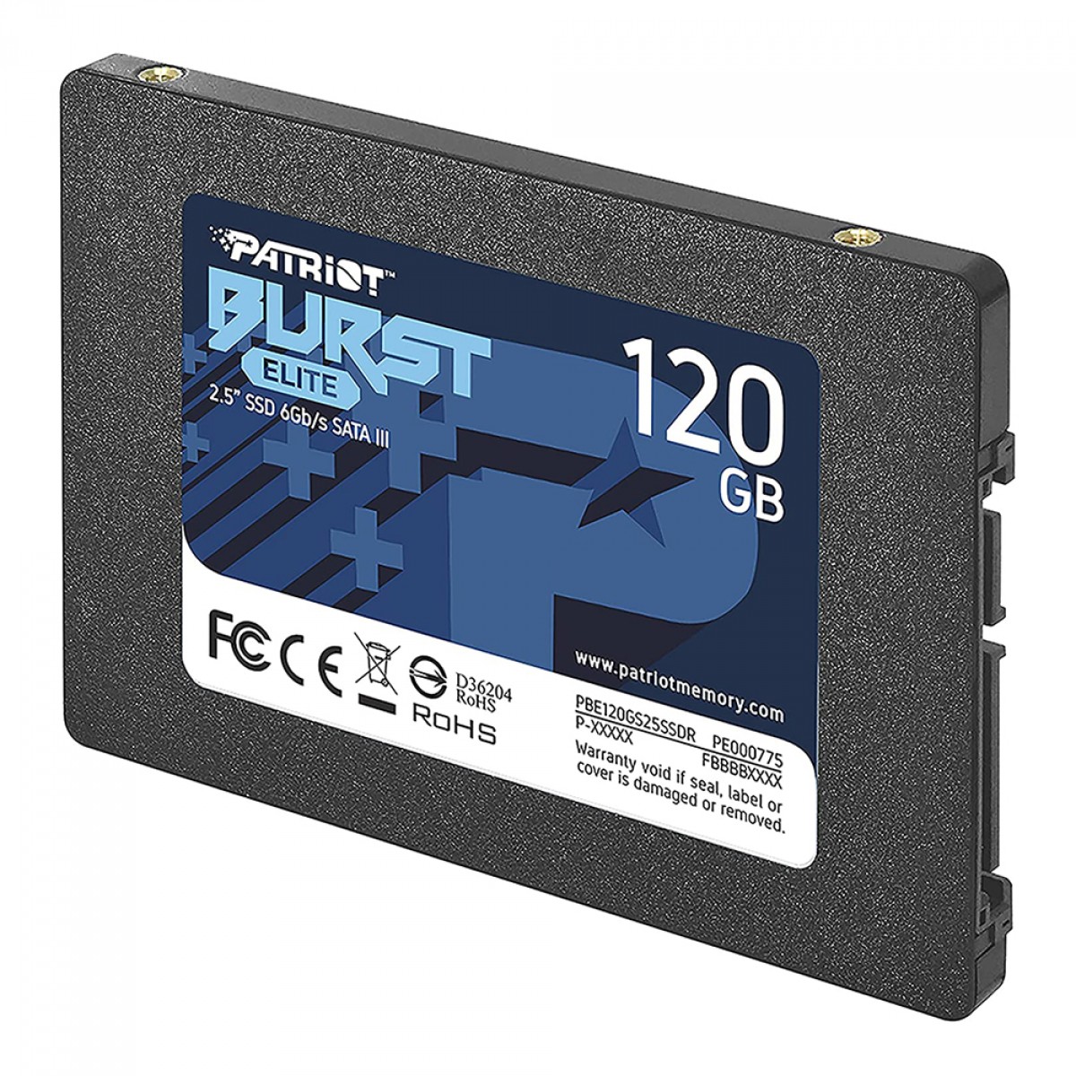 SSD Patriot Burst Elite, 120GB, Sata III, Leitura 450MB/s e Gravação 320MB/s, PE000775-PBE120GS25SSDR