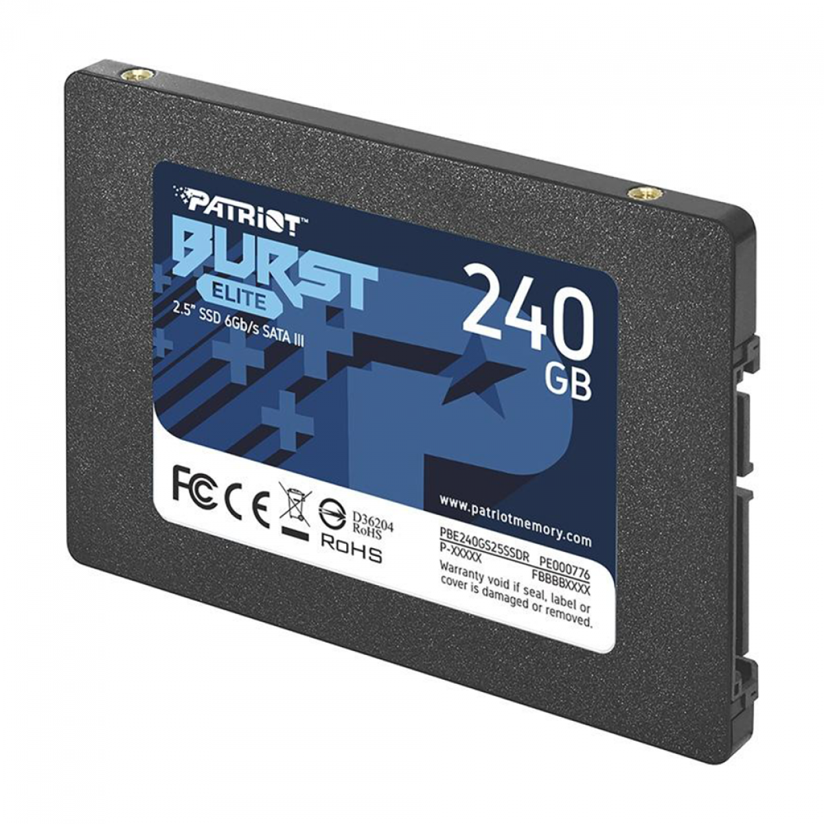 SSD Patriot Burst Elite, 240GB, Sata III, Leitura 450MB/s e Gravação 320MB/s, PE000776-PBE240GS25SSDR
