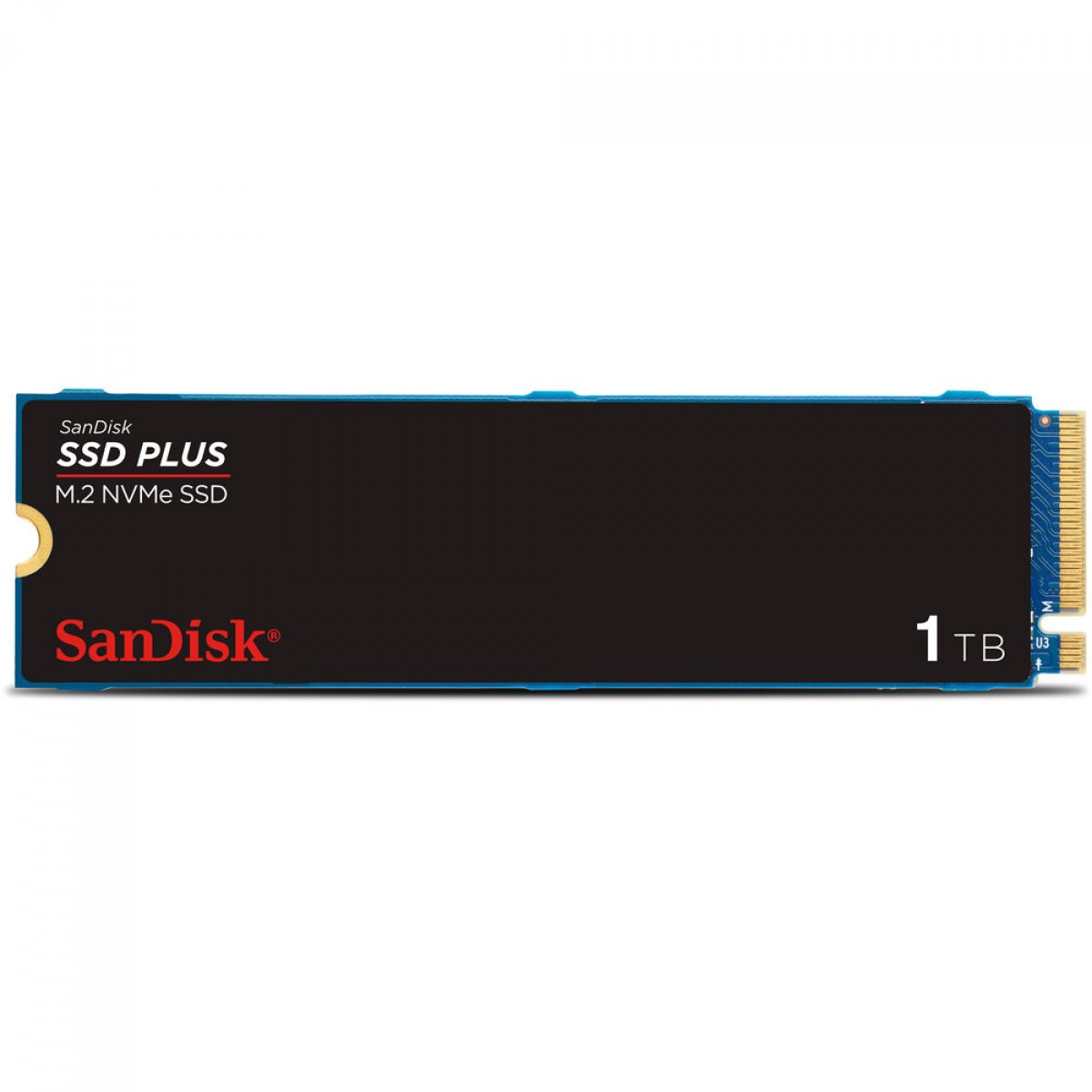 SSD SanDisk Plus, 1TB, M.2 NVMe PCIe 3.0, Leitura 3200MBs e Gravação 2500MBs, SDSSDA3N-1T00-G26