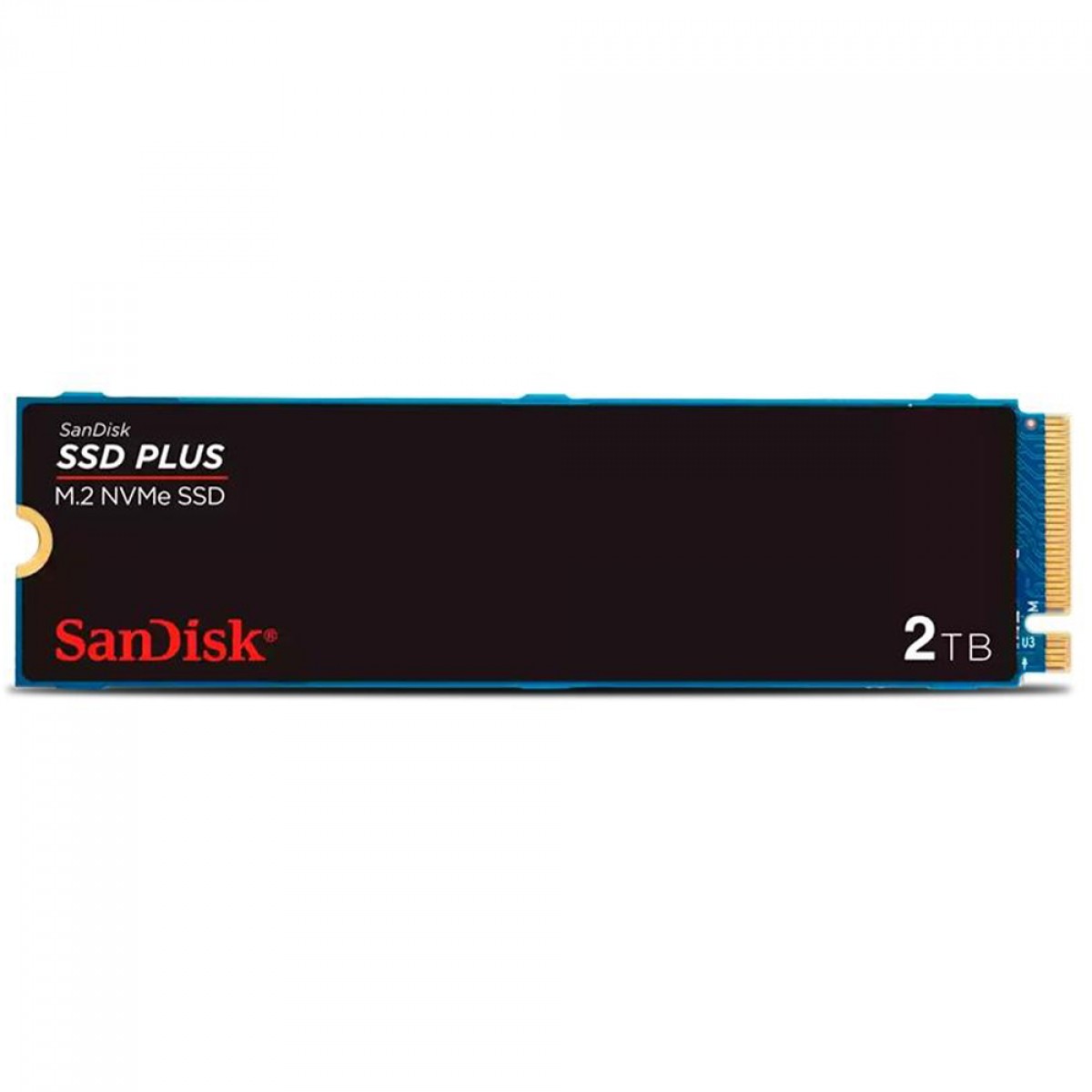 SSD SanDisk Plus, 2TB, M.2 NVMe PCIe 3.0, Leitura 3200MBs e Gravação 3200MBs, SDSSDA3N-2T00-G26