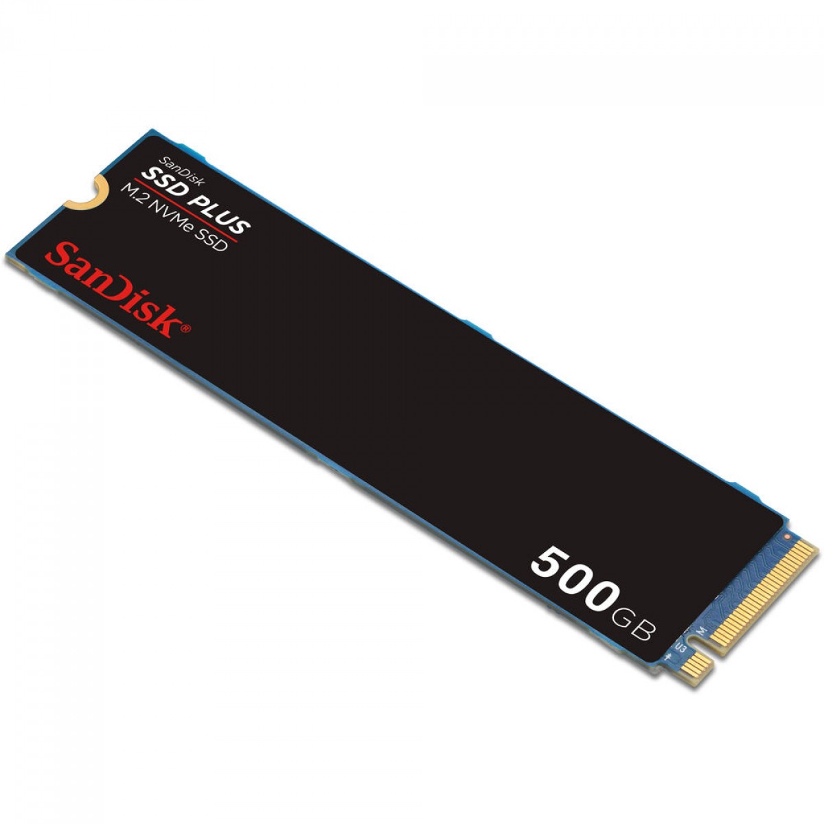 SSD SanDisk Plus, 500GB, M.2 NVMe PCIe 3.0, Leitura 2400MBs e Gravação 1500MBs, SDSSDA3N-500G-G26