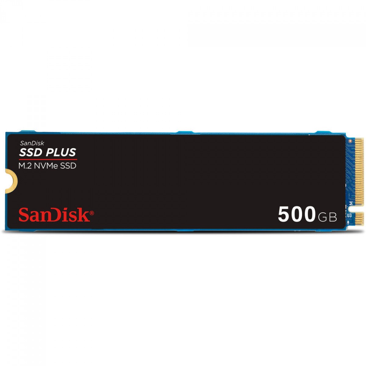 SSD SanDisk Plus, 500GB, M.2 NVMe PCIe 3.0, Leitura 2400MBs e Gravação 1500MBs, SDSSDA3N-500G-G26