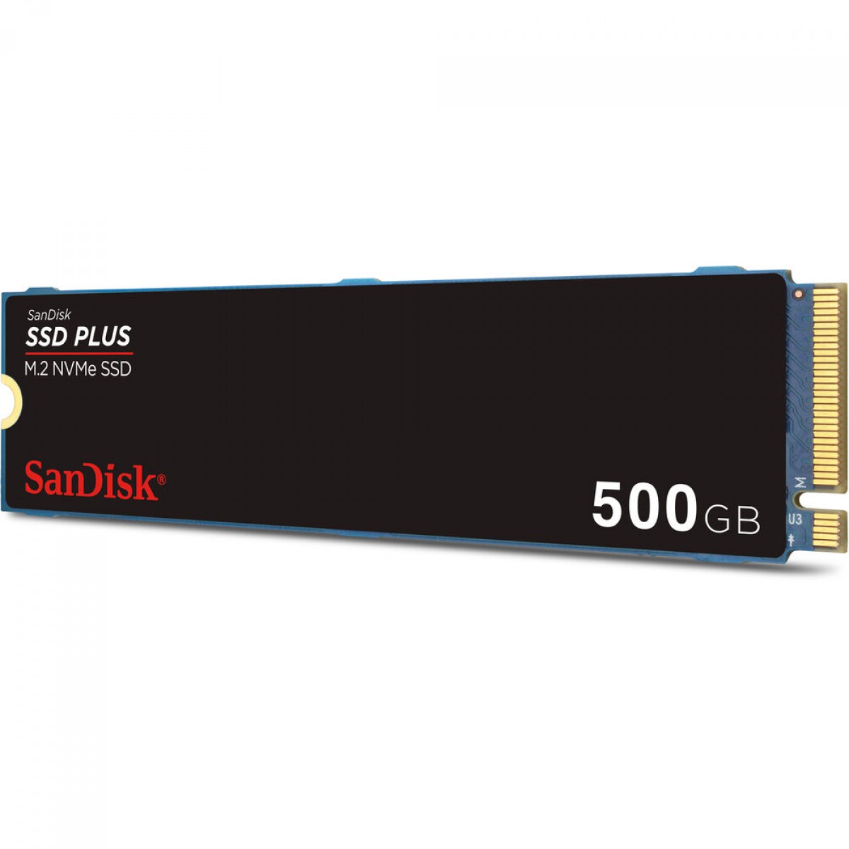 SSD SanDisk Plus, 500GB, M.2 NVMe PCIe 3.0, Leitura 2400MBs e Gravação 1500MBs, SDSSDA3N-500G-G26