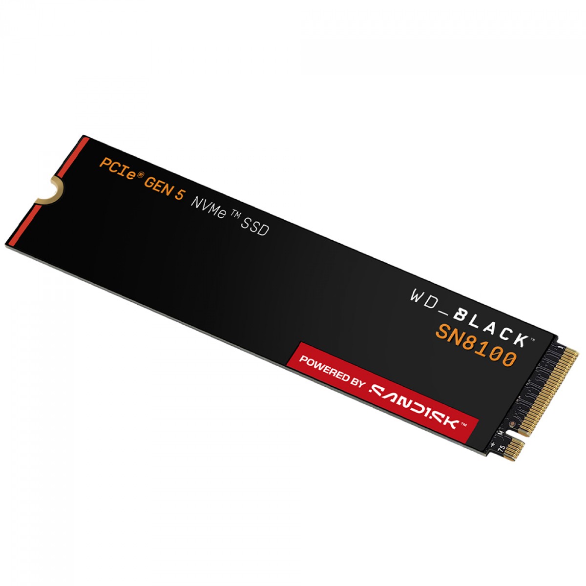 SSD WD_Black SN8100 NVMe M.2 2280, 4TB, PCIe Gen 5.0x4, Leitura 14.900MBs E Gravação 14.000MBs, WDS400T1X0M