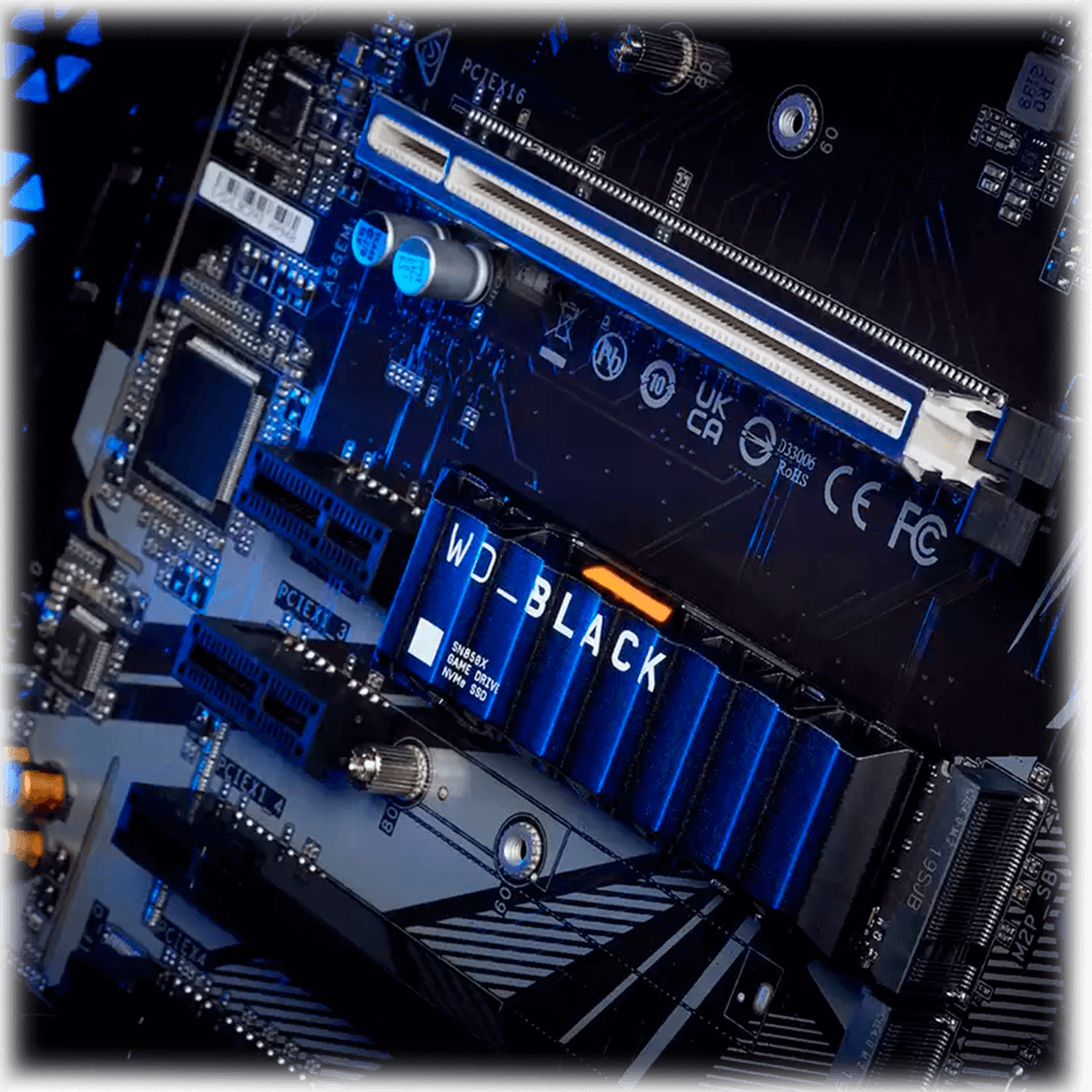 SSD WD_Black SN850X, 1TB, M.2 NVMe, Leitura 7300MB/s e Gravação 6300MB/s, WDS100T2XHE