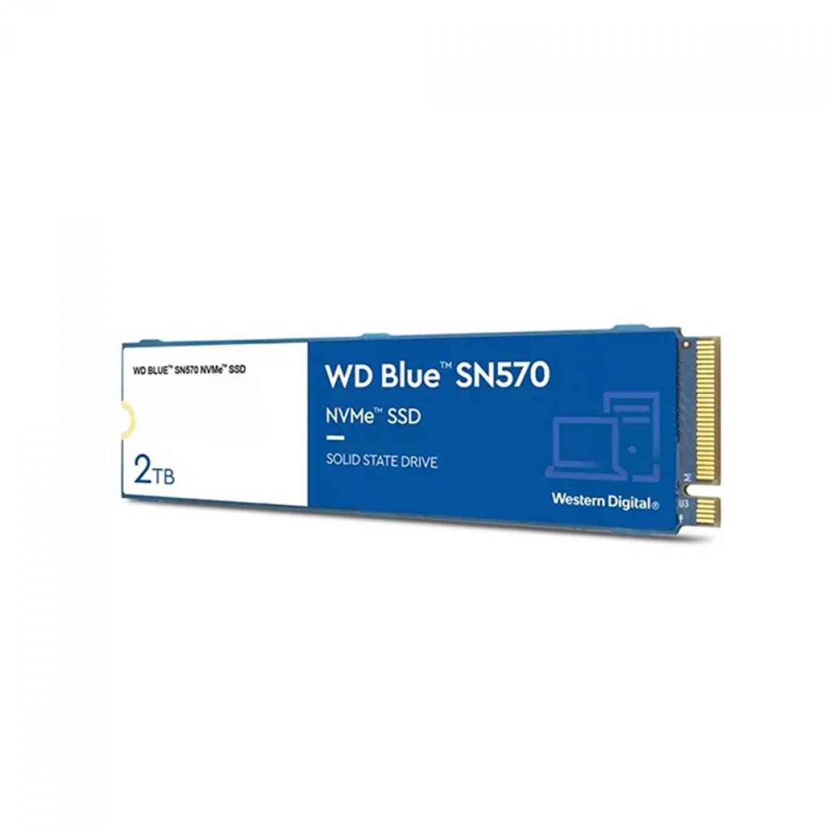 SSD WD Blue SN570 NVMe M.2, 2TB,  PCIe Gen3 x4, NVMe v1.4, Leitura 3500MBs e Gravação 3500MBs, WDS200T3B0C