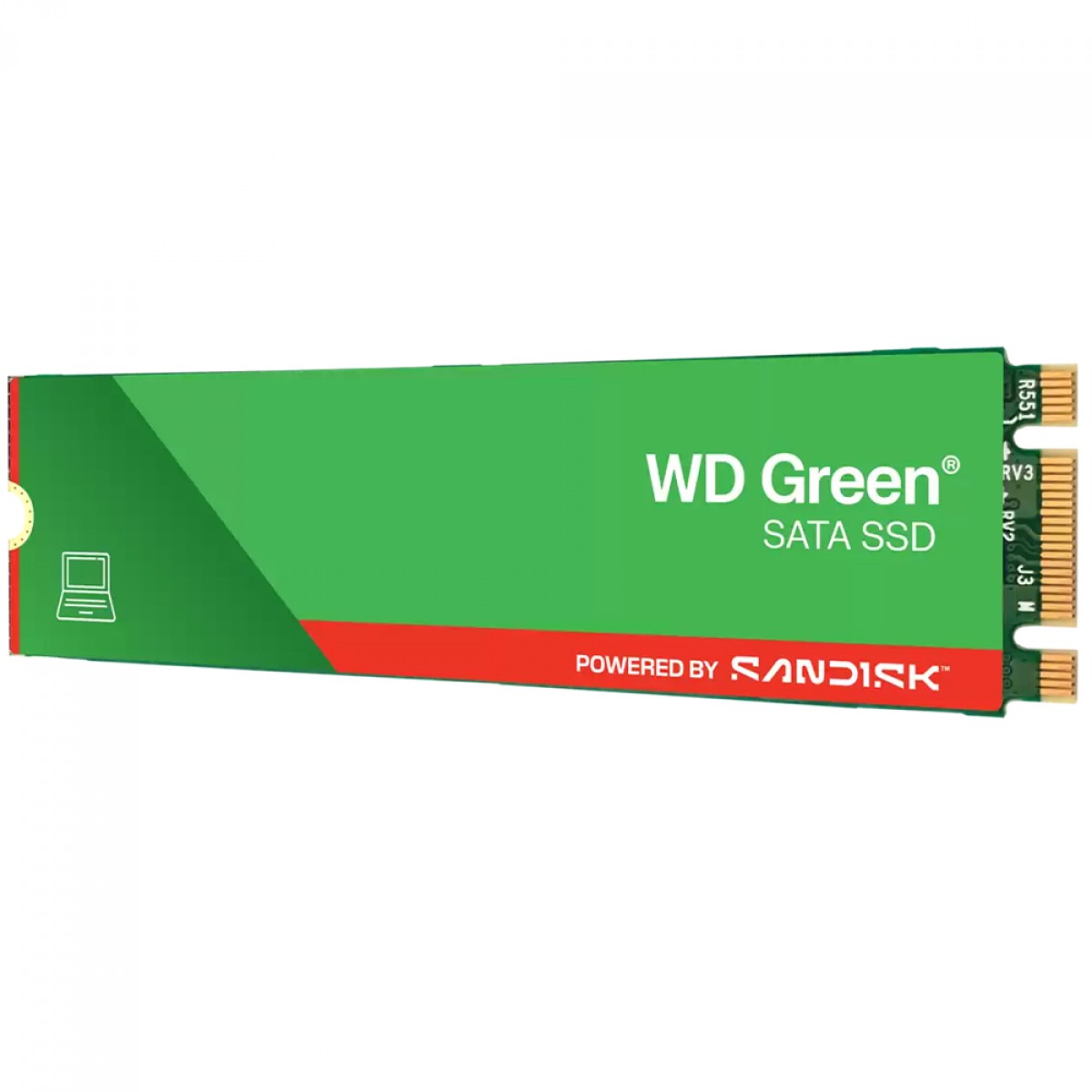 SSD WD Green 480GB, M.2 SATA III, Leitura 545MBs e Gravação 465MBs, WDS480G3G0B 