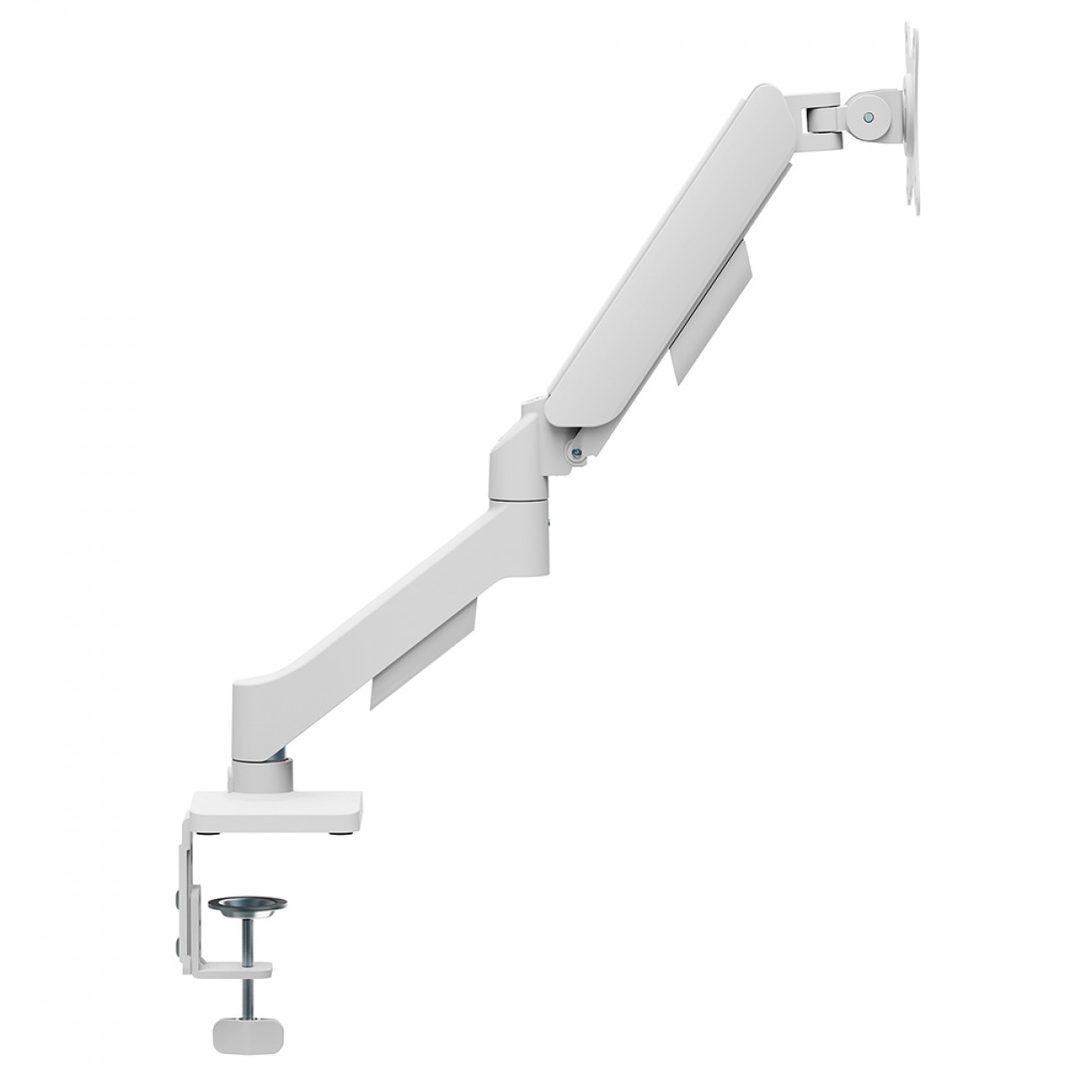 Suporte de Mesa Bluecase Ergo Flexy, Articulado, Com Conectores USB, Para Monitores de 17" a 32", Branco, BSMTS01U-1WBX