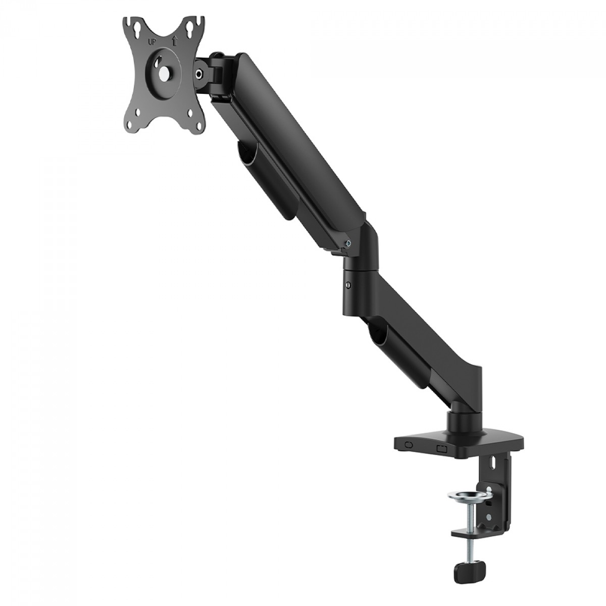 Suporte de Mesa Bluecase Ergo Flexy, Articulado, Com Conectores USB, Para Monitores de 17" a 32", Preto, BSMTS01U-1BBX